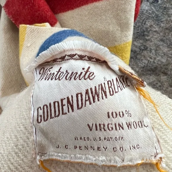 Winternite Golden Dawn woolblanket ビンテージ Rare! Vintage Golden Dawn Wool Blanket. 6ftx6ft - Etsy